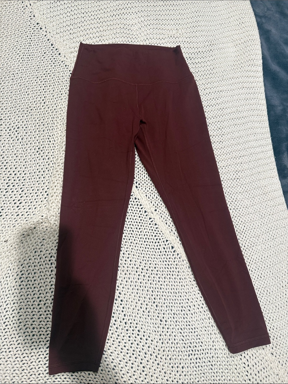 Source Unknown Maroon High-Waist Leggings